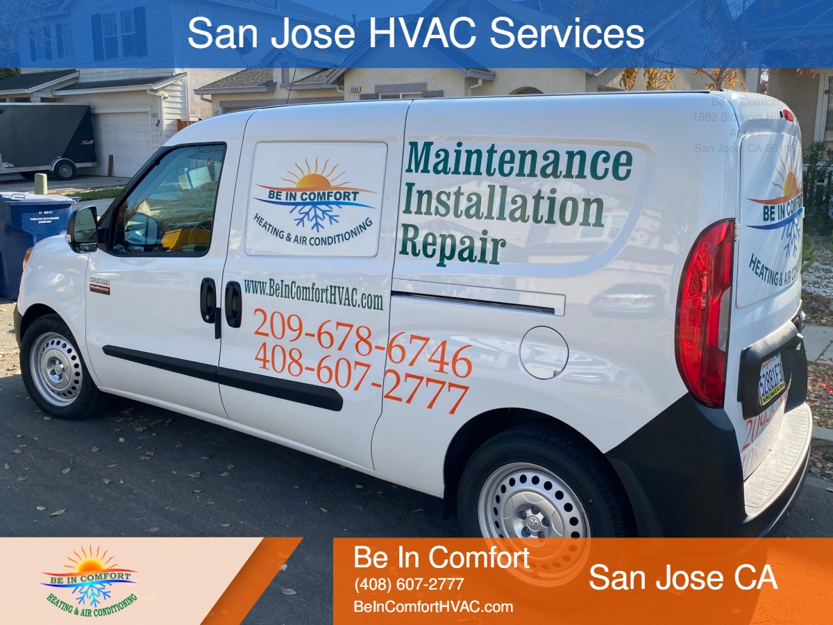 Image of work van of San Jose HVAC contractor Be In Comfort
