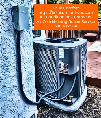 Image of outdoor air conditioning equipment by air conditioning contractor Be In Comfort
